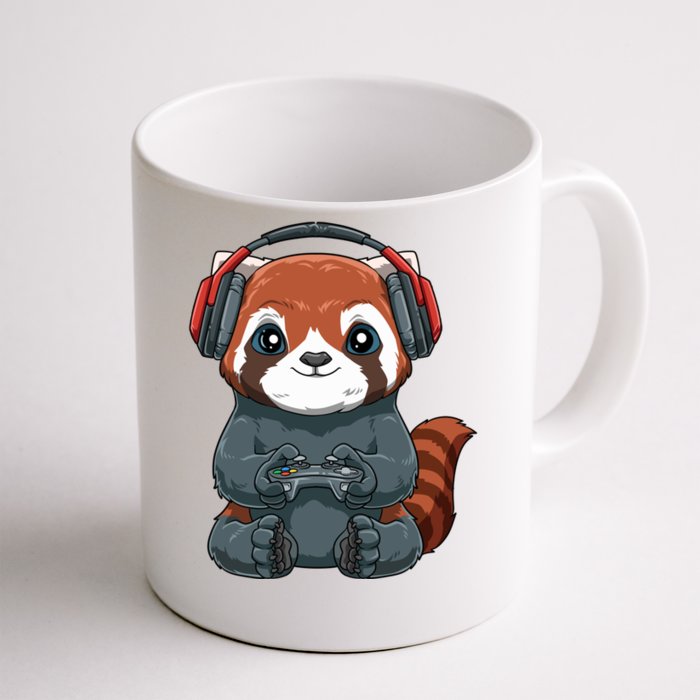 Kawaii Gamer Red Panda Online Gaming Video Games Anime Gift Front & Back Coffee Mug