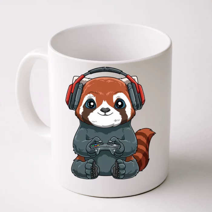 Kawaii Gamer Red Panda Online Gaming Video Games Anime Gift Front & Back Coffee Mug