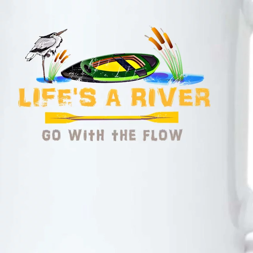 Kayak Gift River Kayaking Cute Gift LifeS A River Outdoor Black Color Changing Mug