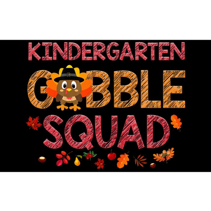 Kindergarten Gobble Squad Turkey Thanksgiving  Bumper Sticker