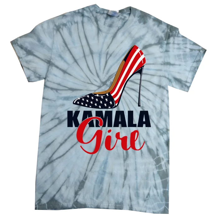 Kamala Girl Stilettos High Heel Harris 2024 Vote President Tie-Dye T-Shirt