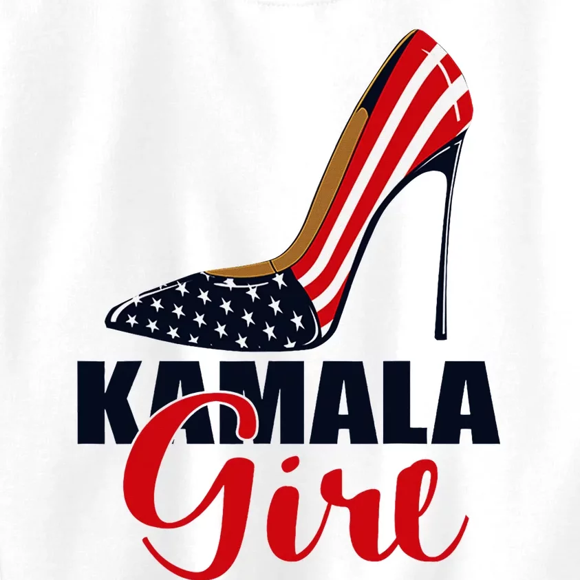 Kamala Girl Stilettos High Heel Harris 2024 Vote President Kids Sweatshirt