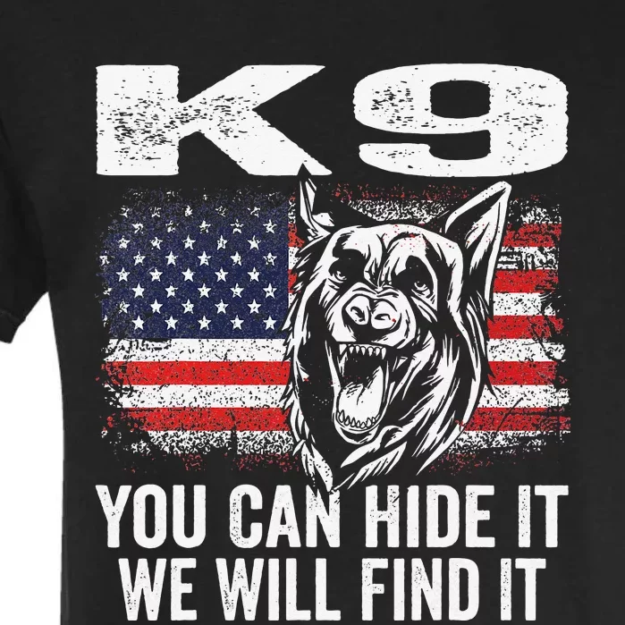 K9 German Shepherd Police Dog Law Enforcement K9 Handler Garment-Dyed Heavyweight T-Shirt