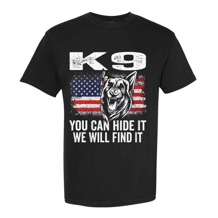 K9 German Shepherd Police Dog Law Enforcement K9 Handler Garment-Dyed Heavyweight T-Shirt