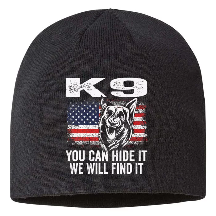 K9 German Shepherd Police Dog Law Enforcement K9 Handler 8 1/2in Sustainable Knit Beanie