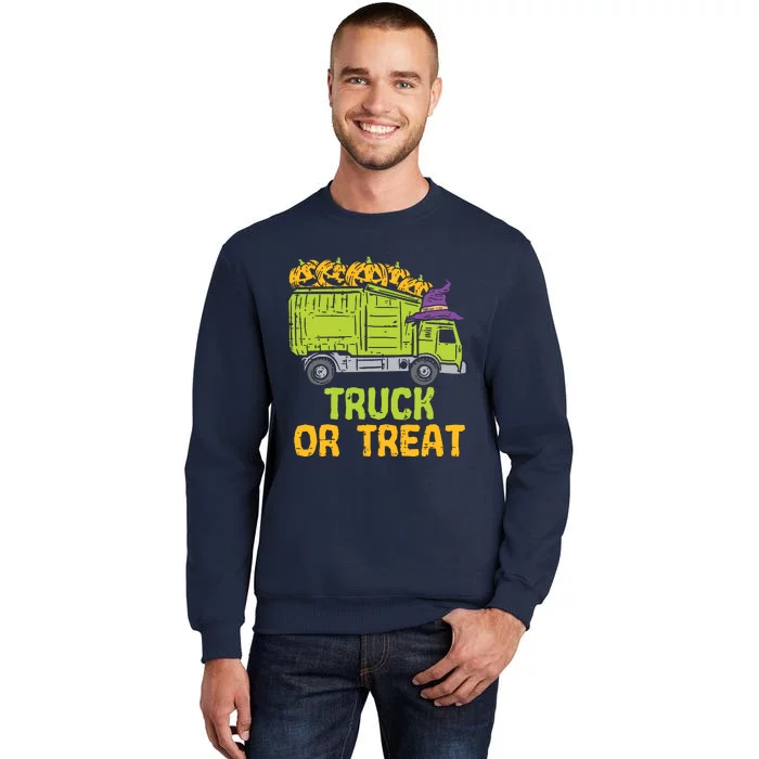 Kids Garbage Truck Pumpkins Baby Boy Halloween Kids Sweatshirt