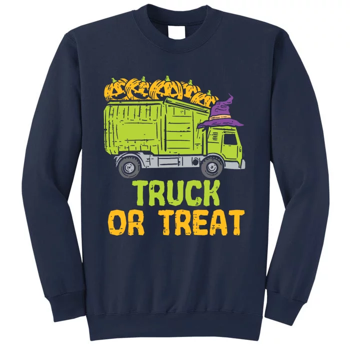 Kids Garbage Truck Pumpkins Baby Boy Halloween Kids Sweatshirt