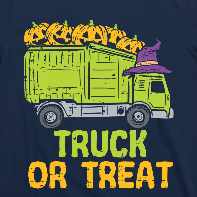 Kids Garbage Truck Pumpkins Baby Boy Halloween Kids T-Shirt