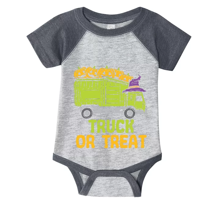 Kids Garbage Truck Pumpkins Baby Boy Halloween Kids Infant Baby Jersey Bodysuit