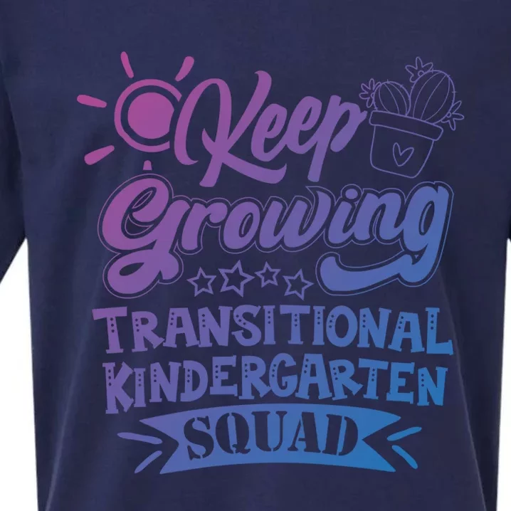 Keep Growing Transitional Kindergarten Teacher Team Gift Sueded Cloud Jersey T-Shirt