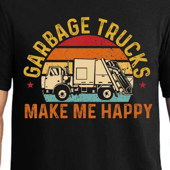 Kids Garbage Trucks Make Me Happy Pajama Set