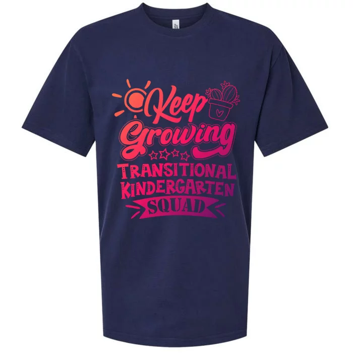 Keep Growing Transitional Kindergarten Teacher Team Gift Sueded Cloud Jersey T-Shirt