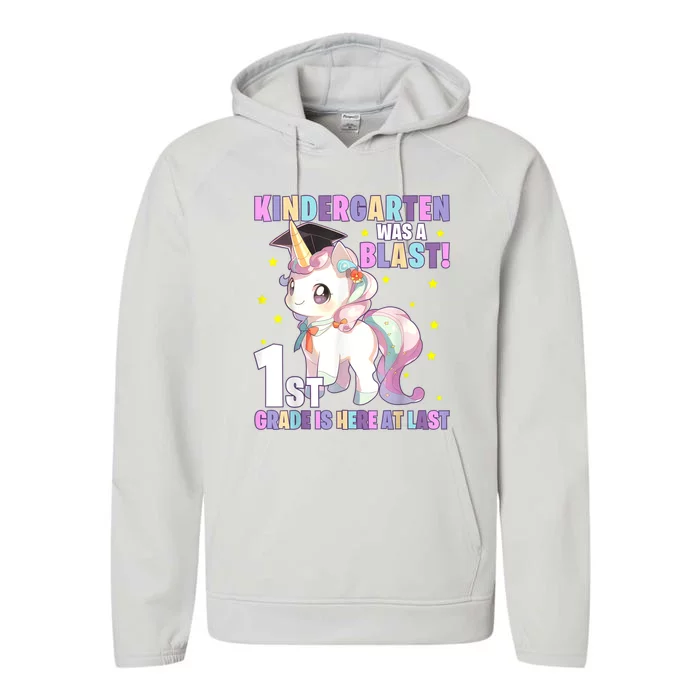 Kindergarten Graduation Unicorn Kindergarten Graduate Performance Fleece Hoodie