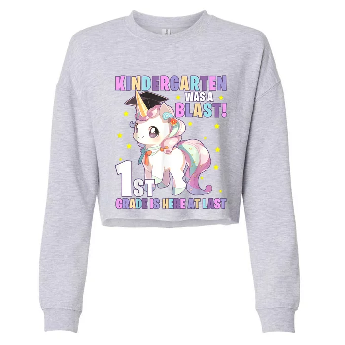 Kindergarten Graduation Unicorn Kindergarten Graduate Cropped Pullover Crew