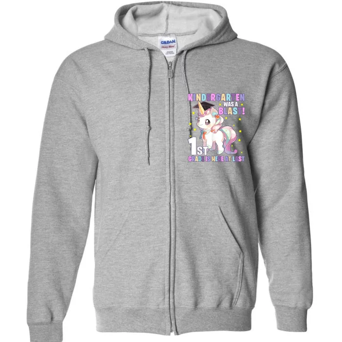 Kindergarten Graduation Unicorn Kindergarten Graduate Full Zip Hoodie