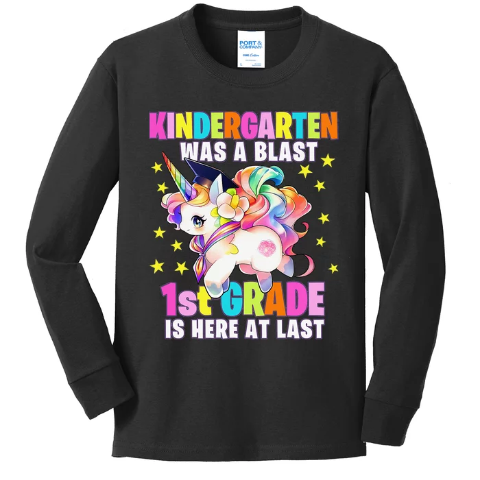 Kindergarten Graduation Unicorn Kindergarten Graduate Kids Long Sleeve Shirt