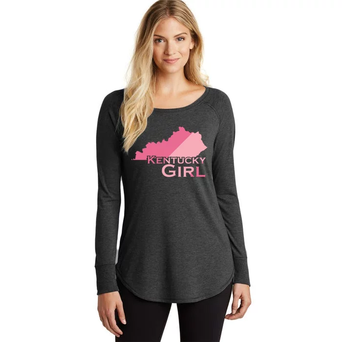 Kentucky Girl Usa America Women's Perfect Tri Tunic Long Sleeve Shirt