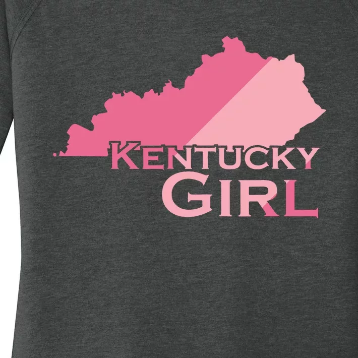 Kentucky Girl Usa America Women's Perfect Tri Tunic Long Sleeve Shirt