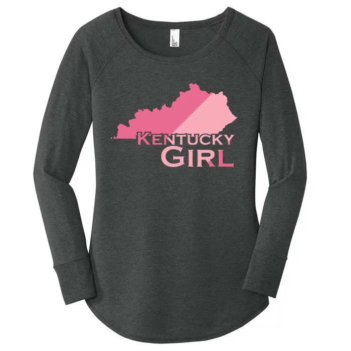 Kentucky Girl Usa America Women's Perfect Tri Tunic Long Sleeve Shirt