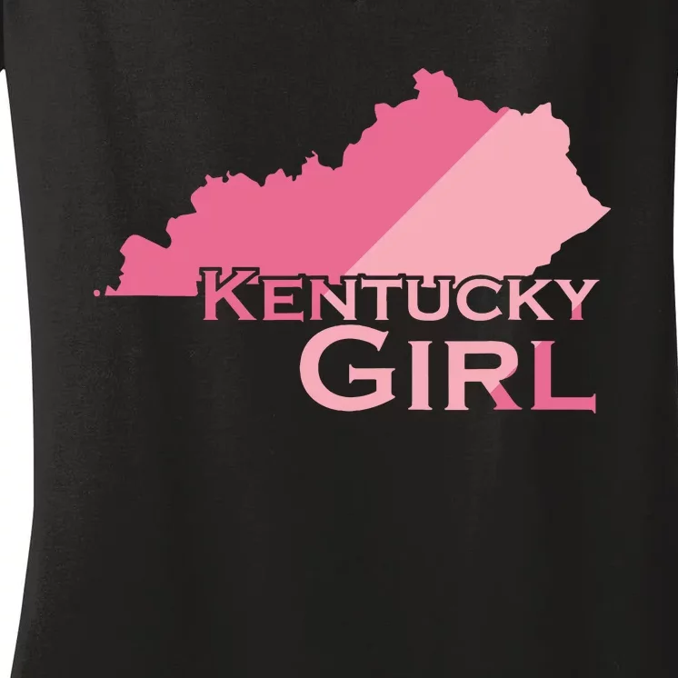 Kentucky Girl Usa America Women's V-Neck T-Shirt