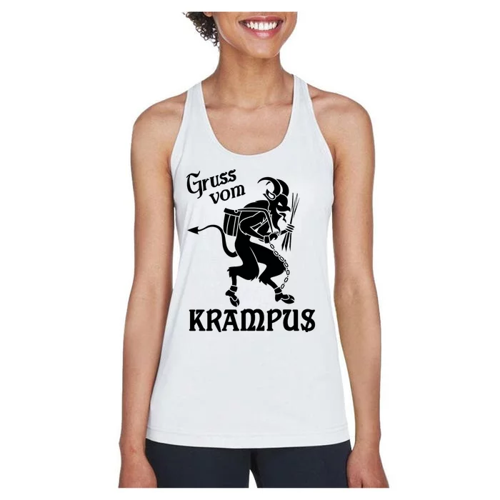 Krampus - Gruss Vom (Greetings From) Krampus, Christmas Women's Racerback Tank