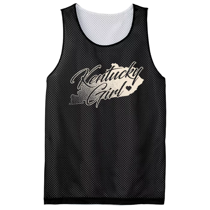 Kentucky Girl Vintage Distressed State Outline Mesh Reversible Basketball Jersey Tank