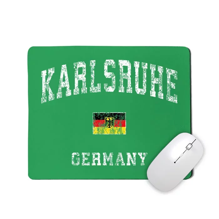 Karlsruhe Germany Vintage Athletic Sports Design Mousepad