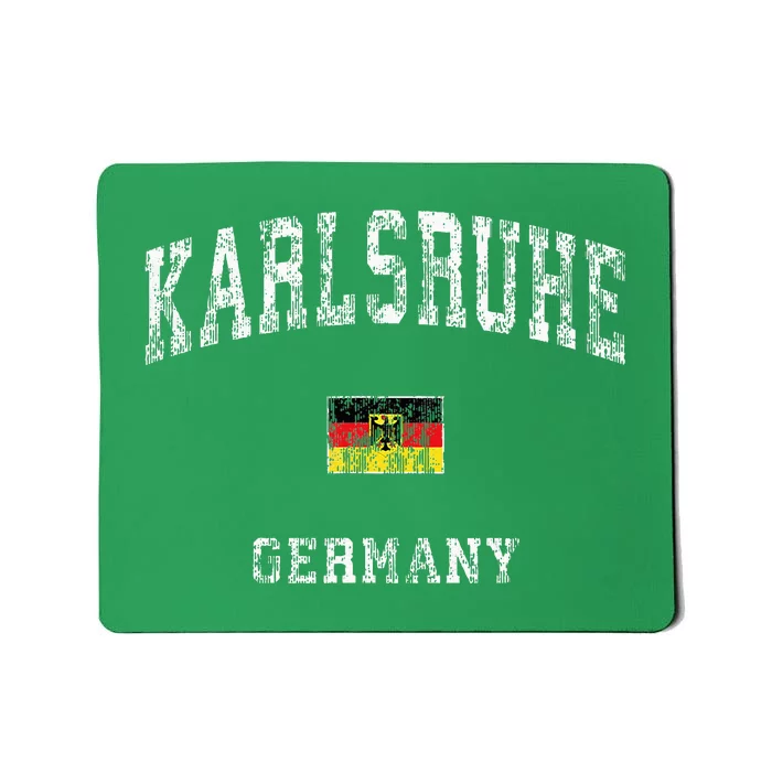 Karlsruhe Germany Vintage Athletic Sports Design Mousepad