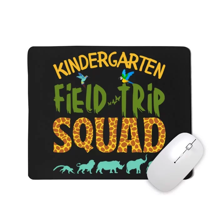 Kindergarten Grade Zoo Crew Funny Wild Animal Jungle Mousepad