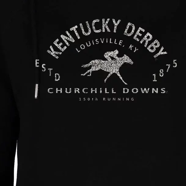 Kentucky Horse 150th Running Horse Lovers Womens Funnel Neck Pullover Hood