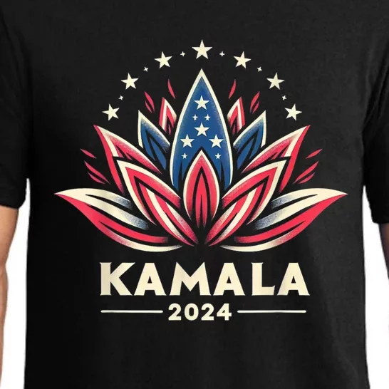 Kamala Harris 2024 Presidential Campaign American Lotus Pajama Set