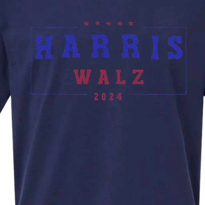 Kamala Harris 2024 Tim Walz 2024 Sueded Cloud Jersey T-Shirt