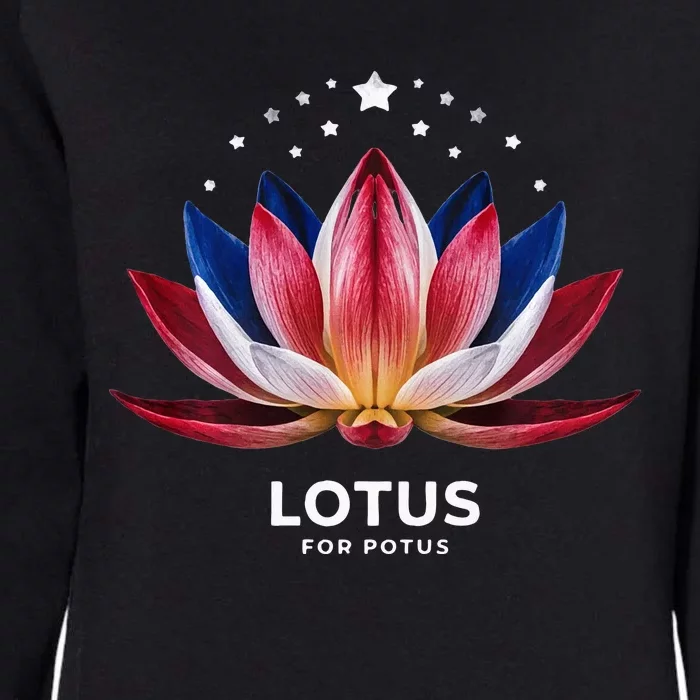 Kamala Harris 2024 Lotus For Potus President Election Womens California Wash Sweatshirt