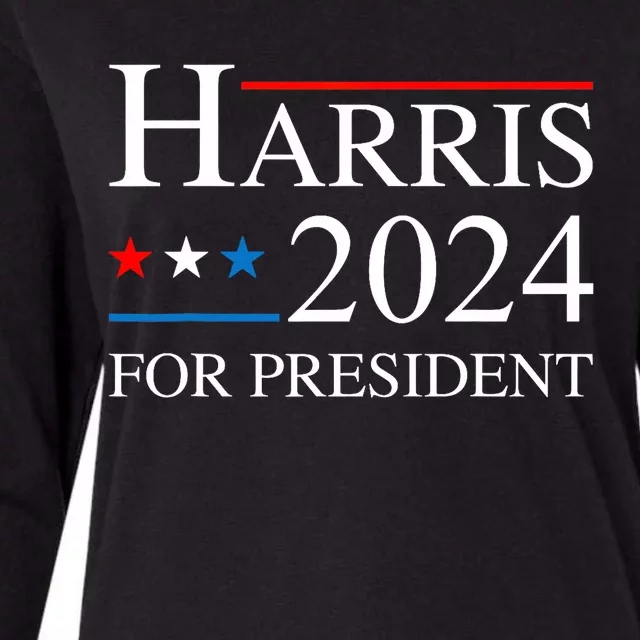 Kamala Harris 2024 For President Election Campaign Womens Cotton Relaxed Long Sleeve T-Shirt