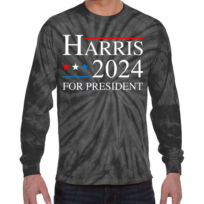 Kamala Harris 2024 For President Election Campaign Tie-Dye Long Sleeve Shirt