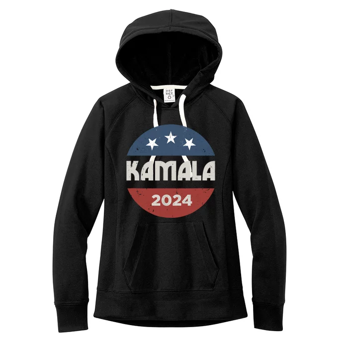 Kamala Harris 2024 For President Retro Women's Fleece Hoodie