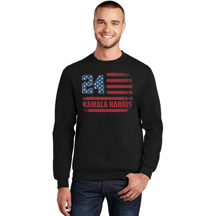 Kamala Harris 2024 Harris 2024 For President American Flag Sweatshirt