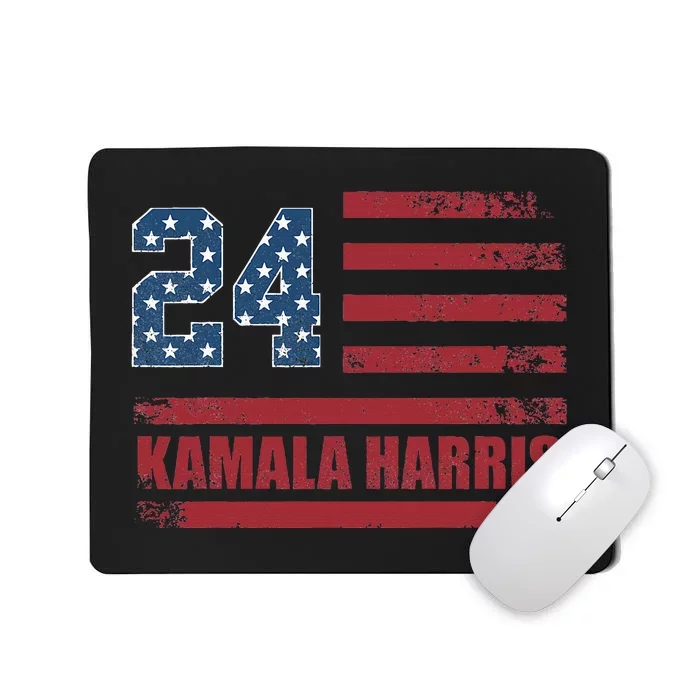 Kamala Harris 2024 Harris 2024 For President American Flag Mousepad