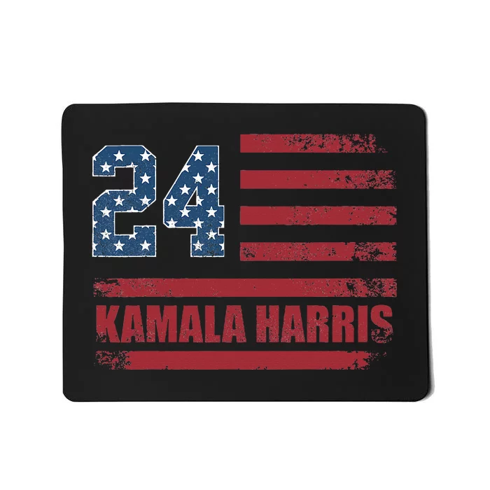 Kamala Harris 2024 Harris 2024 For President American Flag Mousepad