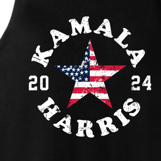 Kamala Harris 2024 President American Flag Vote Kamala Ladies Tri-Blend Wicking Tank