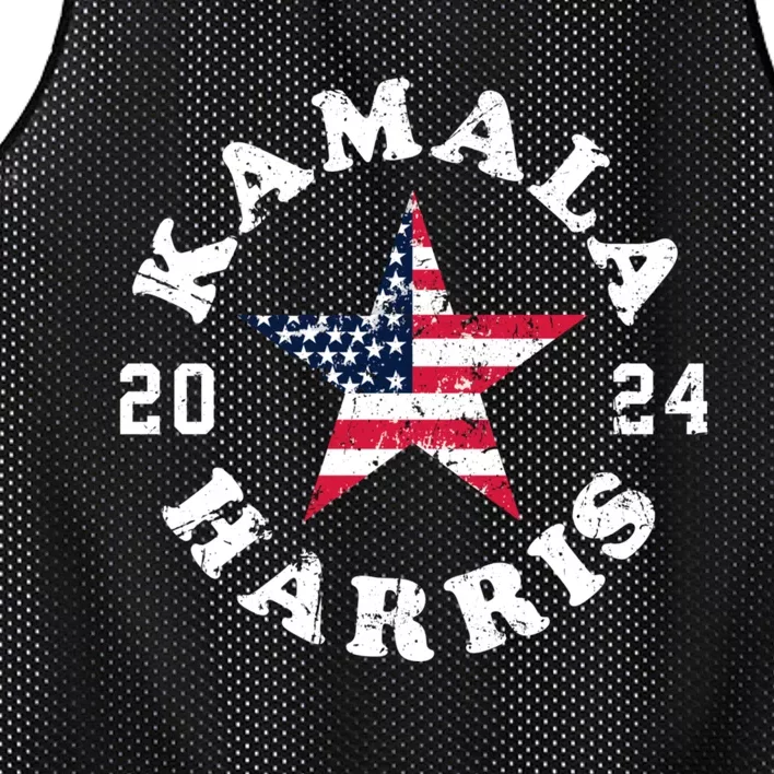 Kamala Harris 2024 President American Flag Vote Kamala Mesh Reversible Basketball Jersey Tank