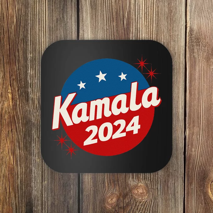 Kamala Harris 2024 For President I Am Speaking Vintage Coaster