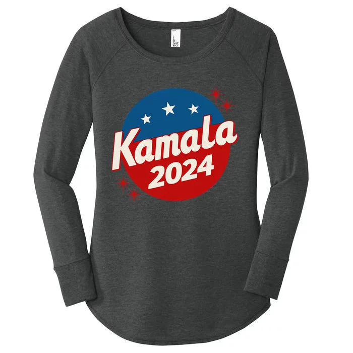 Kamala Harris 2024 For President I Am Speaking Vintage Women's Perfect Tri Tunic Long Sleeve Shirt