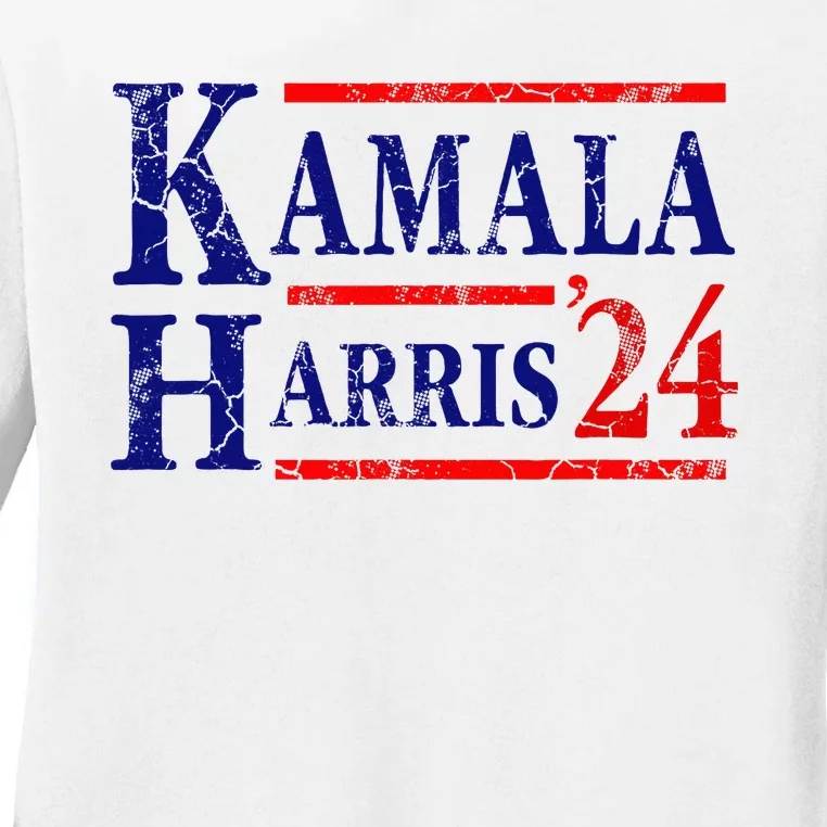 Kamala Harris 24 President Usa Democrat Party Ladies Long Sleeve Shirt