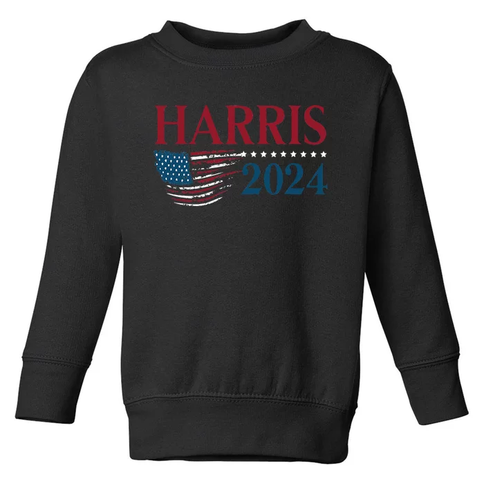 Kamala Harris 2024 For President Campaign Toddler Sweatshirt