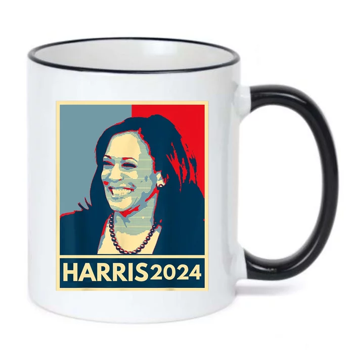 Kamala Harris 2024 Retro Usa Election Black Color Changing Mug