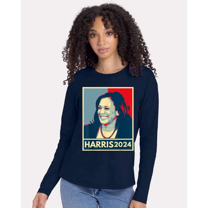 Kamala Harris 2024 Retro Usa Election Womens Cotton Relaxed Long Sleeve T-Shirt