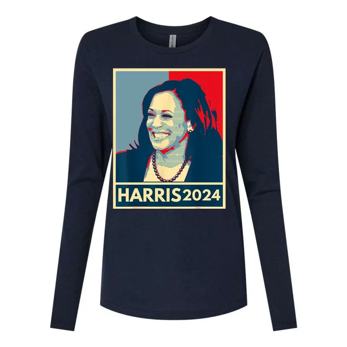 Kamala Harris 2024 Retro Usa Election Womens Cotton Relaxed Long Sleeve T-Shirt