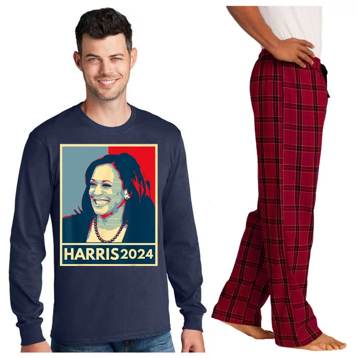 Kamala Harris 2024 Retro Usa Election Long Sleeve Pajama Set