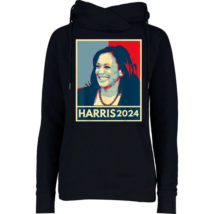 Kamala Harris 2024 Retro Usa Election Womens Funnel Neck Pullover Hood